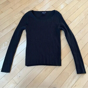 New York & Company Women's Sweater Size XL Black Pullover Stretch 90’s